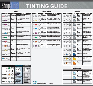 Shop-Line Refinish System Tint Guide Poster